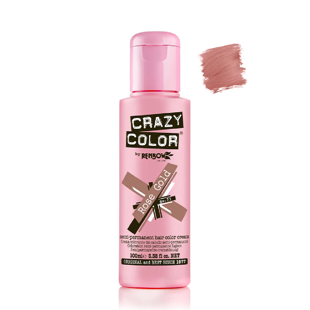 Tinte Semi Permanente sin Amoniaco 100ml: 73 -  Rose Gold - Crazy Color