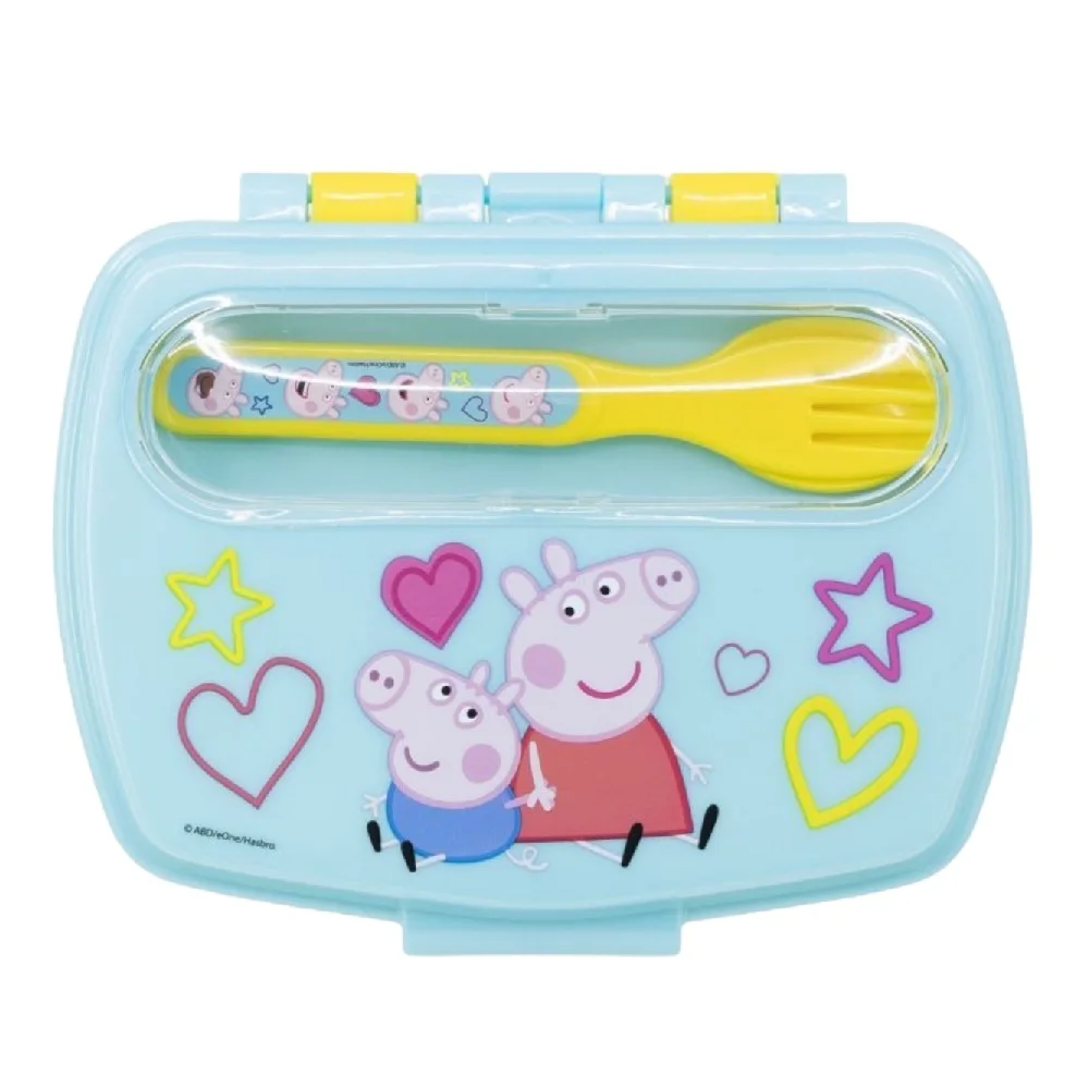 SANDWICHERA PEPPA PIG,LONCHERA BOX PORTA MERIENDA FIAMBRERA,BOLSAS Y ESTUCHES PARA EL ALMUERZO,FESPU