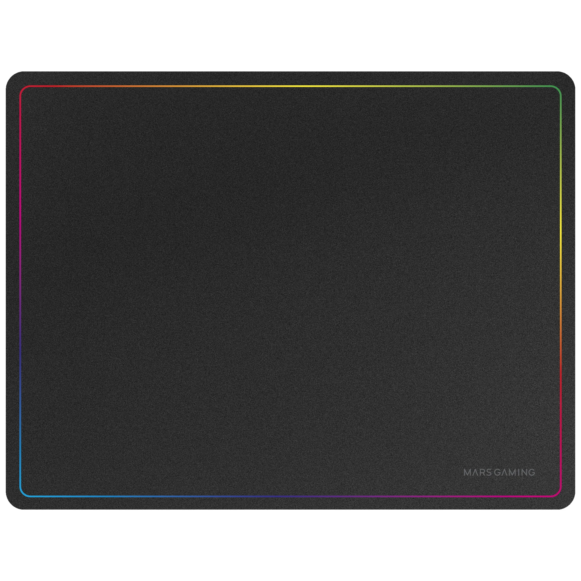 Mars Gaming MMP124, Alfombrilla Gaming 360x260mm, Diseño de Bordes Rainbow, Base Antideslizante de Caucho Natural, Superficie Nanotextil de Alta Precisión, Alfombrilla de Ratón Flexible, Alfombrilla