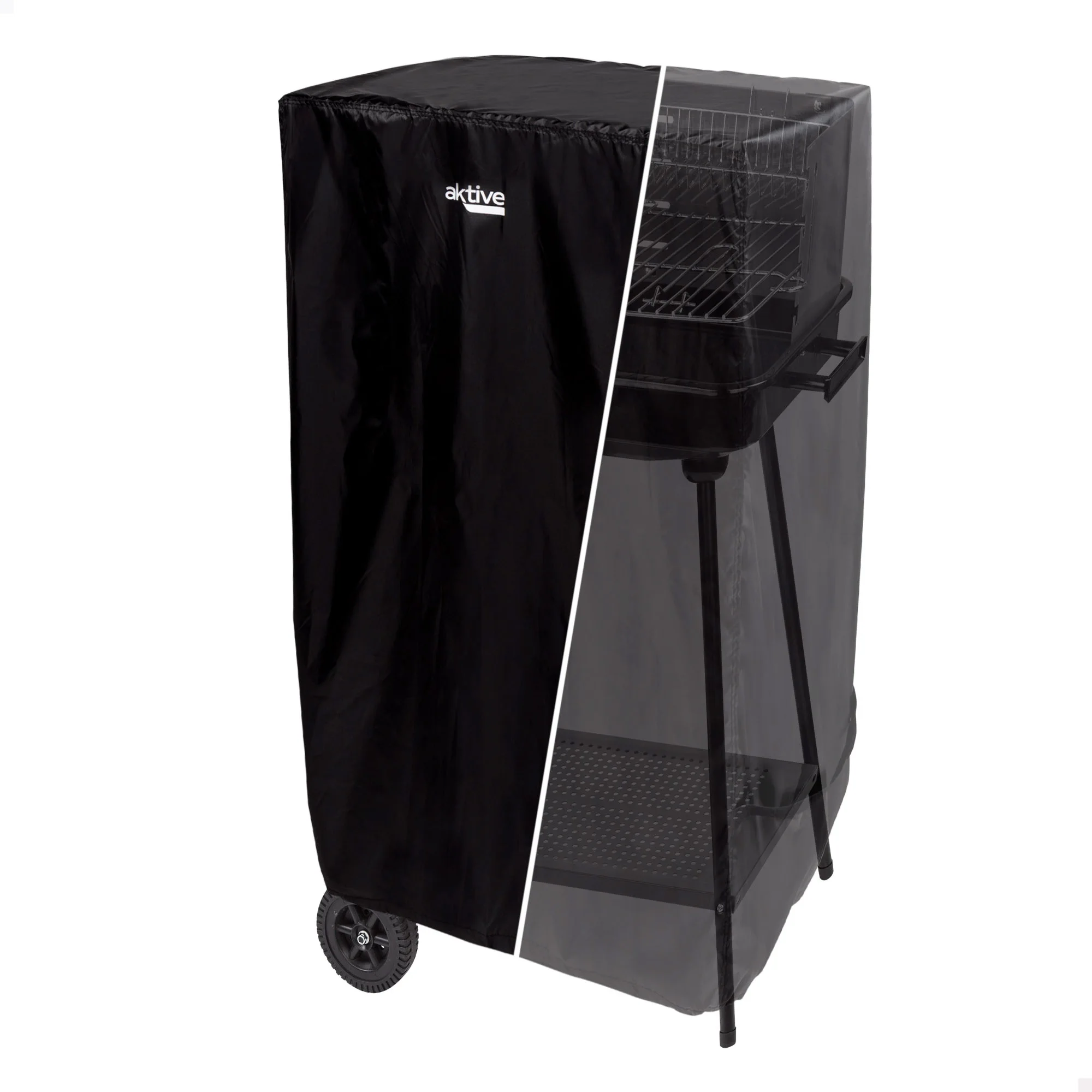 Funda para barbacoa impermeable Aktive, ajustable y reforzada, 100% poliéster, 74,5x64,5x109cm