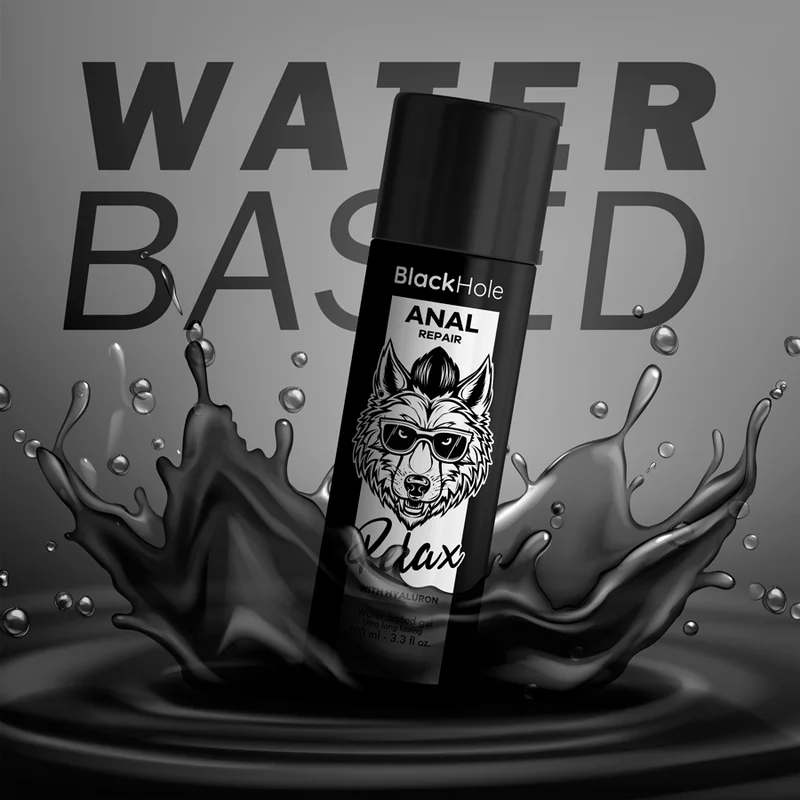 Black Hole Anal Relax Water-Based Lubricant 30ml for Comfortable Anal Sex, Odorless, Colorless, and Non-Greasy Formula, High-Quality Anal Lubricant with Relaxing Effect for Safe and Enjoyable Experiences