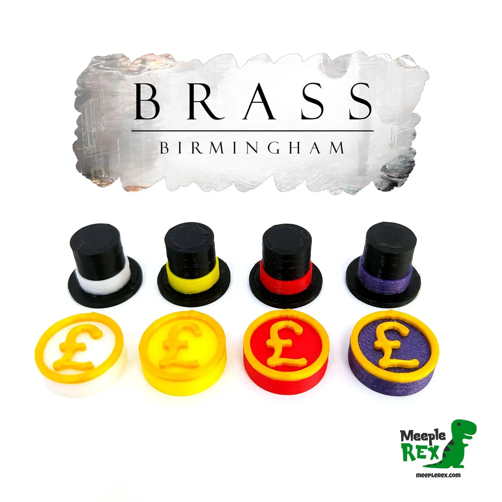 Brass Birmingham Lancashire Tokens/Meeple Rex/board game accessories