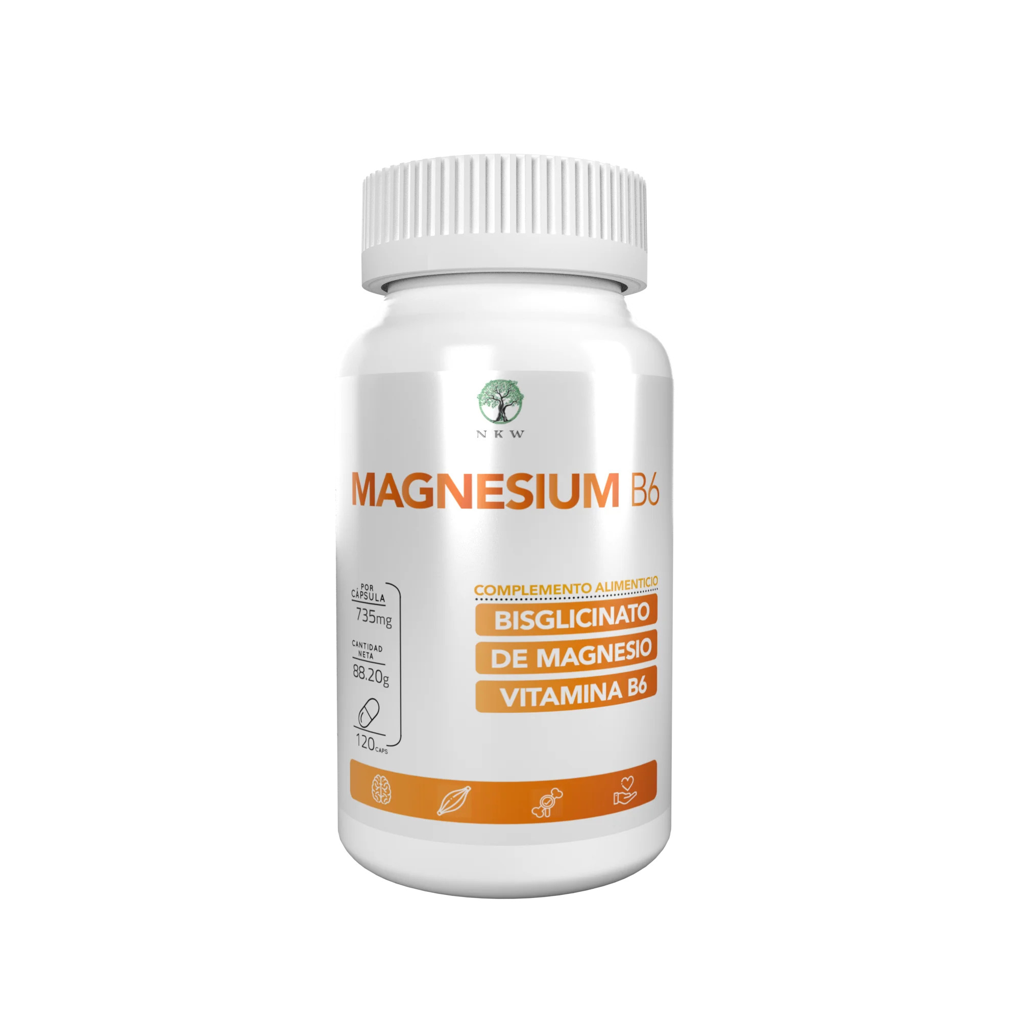 Nature Kare Wellness Magnesio Vitamina B6 Magnesio Bisglicinato Recuperador Muscular Bisciglinato de Magnesio Contra Ansiedad y Estres Magnesium Bisglycinate Relajante Muscular Glicinato de Magnesio
