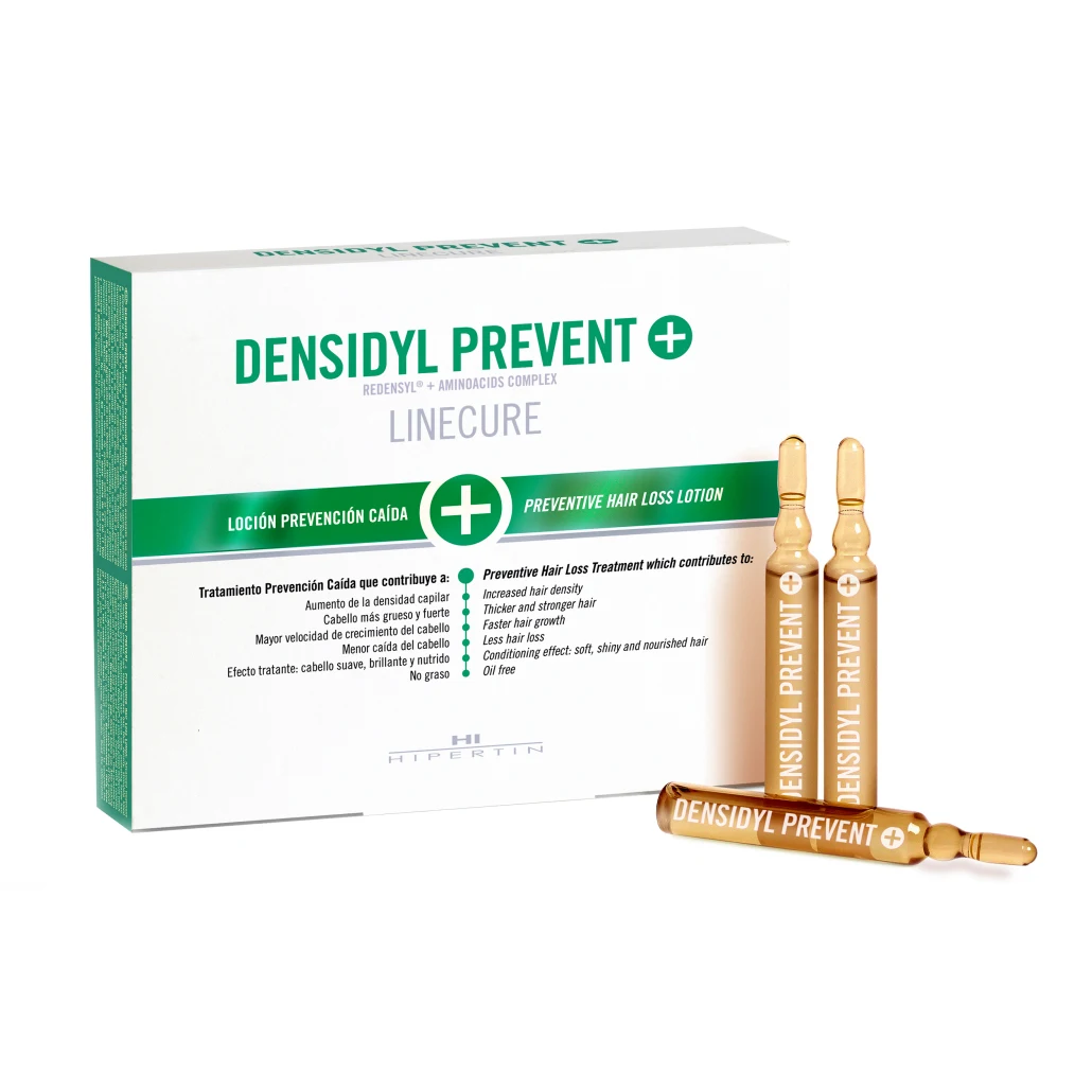 Hipertin DENSIDYL 12 AMPOLLAS - Tratamiento prevención caída del cabello, rico en aminoácidos y aceites esenciales