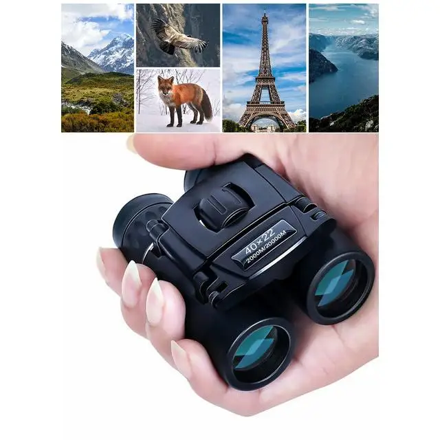 Binoculares De Camping De Alta Potencia Telescopio HD Longitud De Rango 2000m Para Turismo Caza Resistente Al Agua. Negro