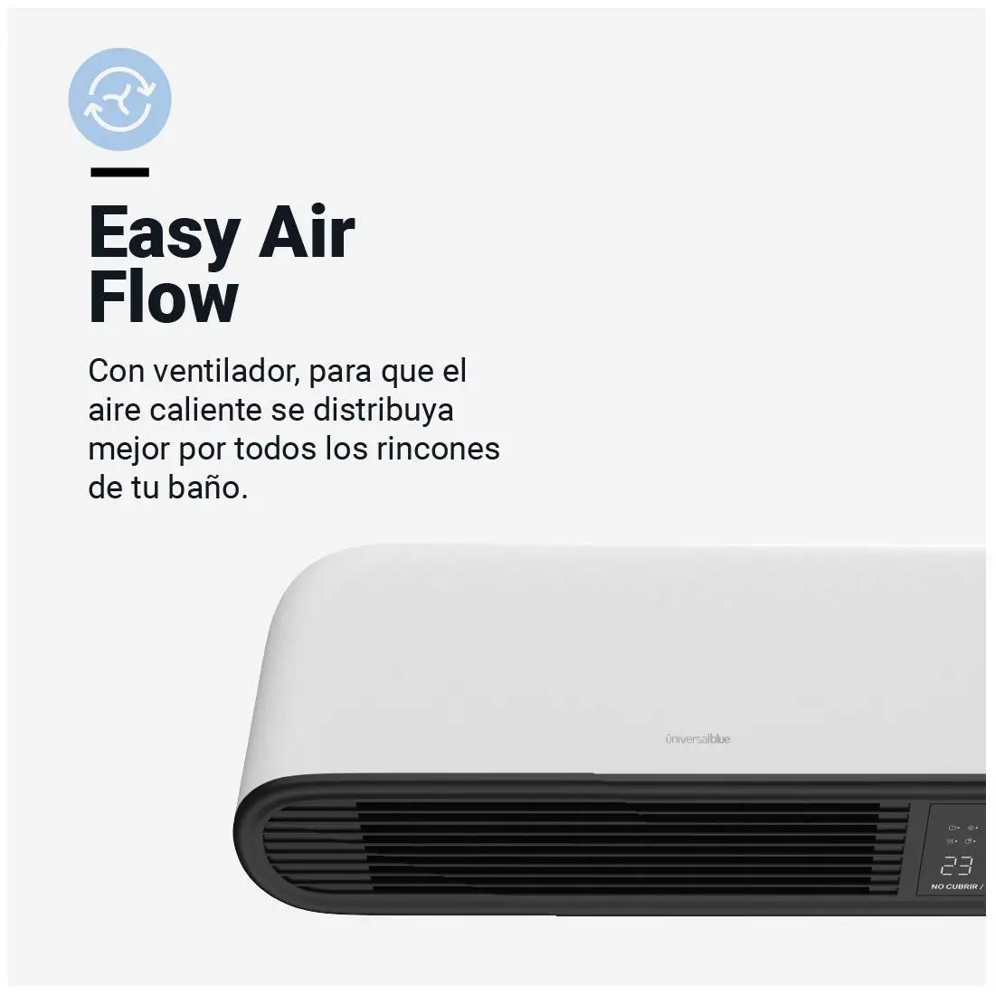 Universalblue bathroom split 2000w - bathroom heating - long shower 4020w