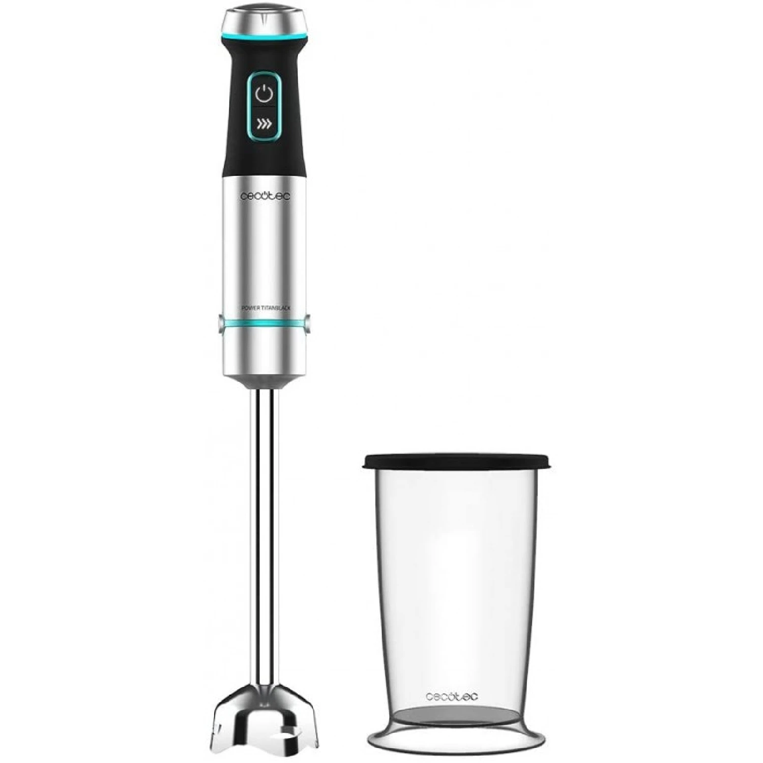 Ninguno Power Titanblack 1200 Xl. Batidora De Mano Con 1200 W, Tecnología Crossblades Con Cuchillas De 4 Hojas, Pie Xl, Campana Antisalpicaduras, Selector De Velocidad, Incluye Vaso 800Ml - Imagen 5