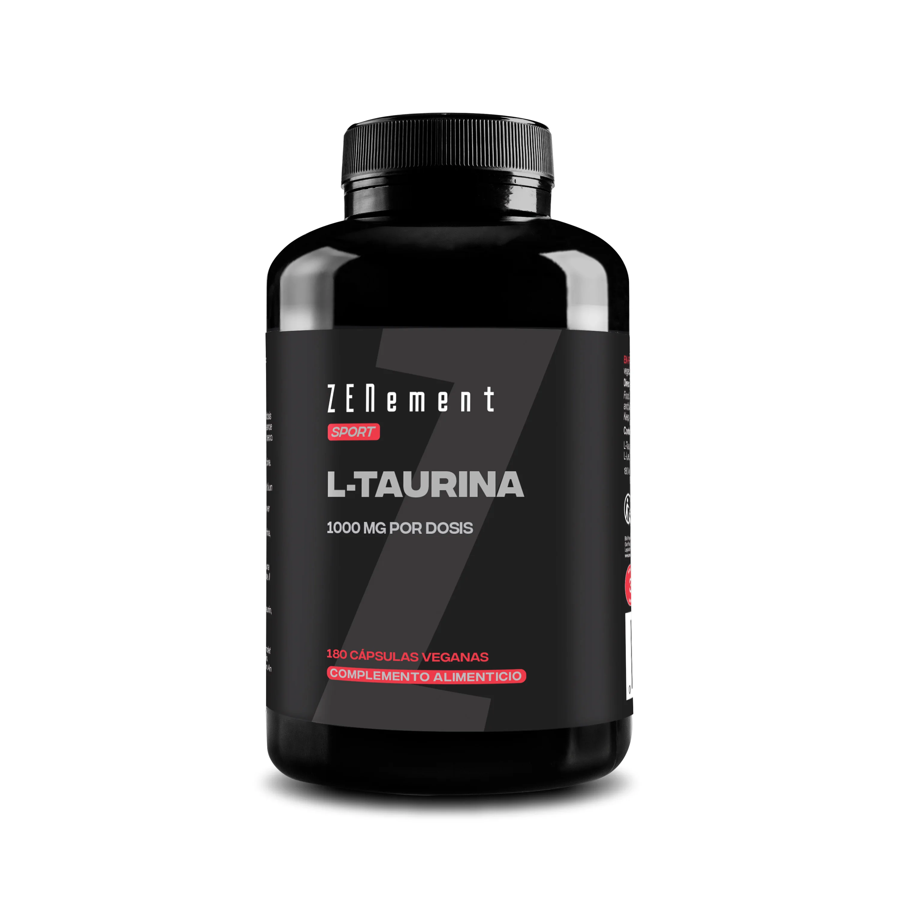 L-Taurina 500 mg por cápsula - 180 Cápsulas Zenement