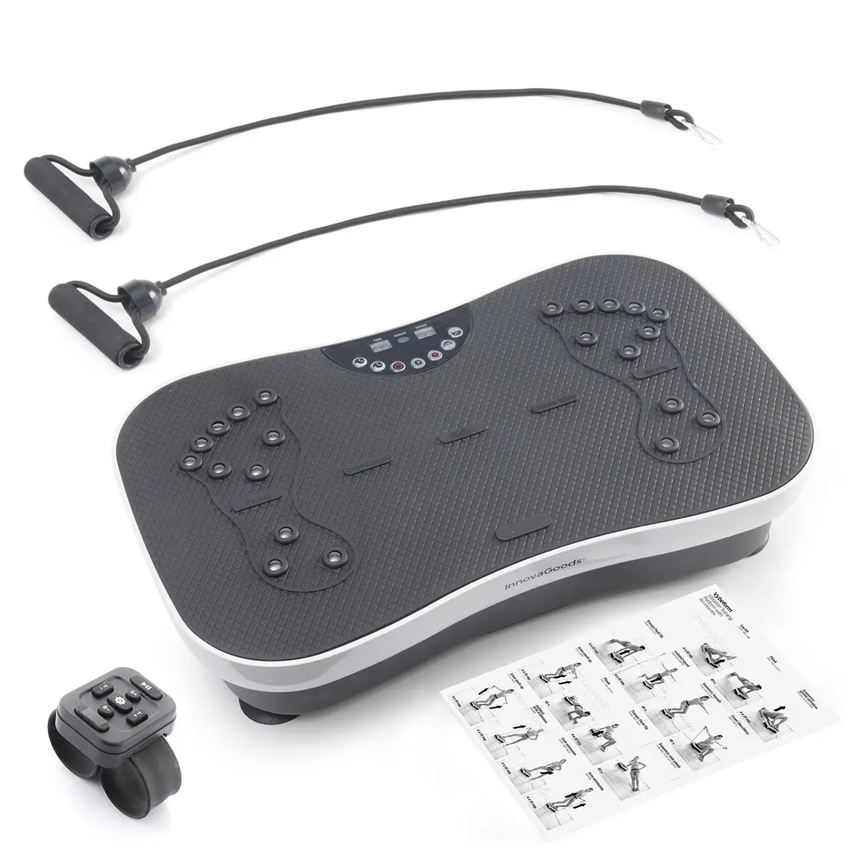 Vybeform InnovaGoods training vibrating platform with accessories and exercise guide