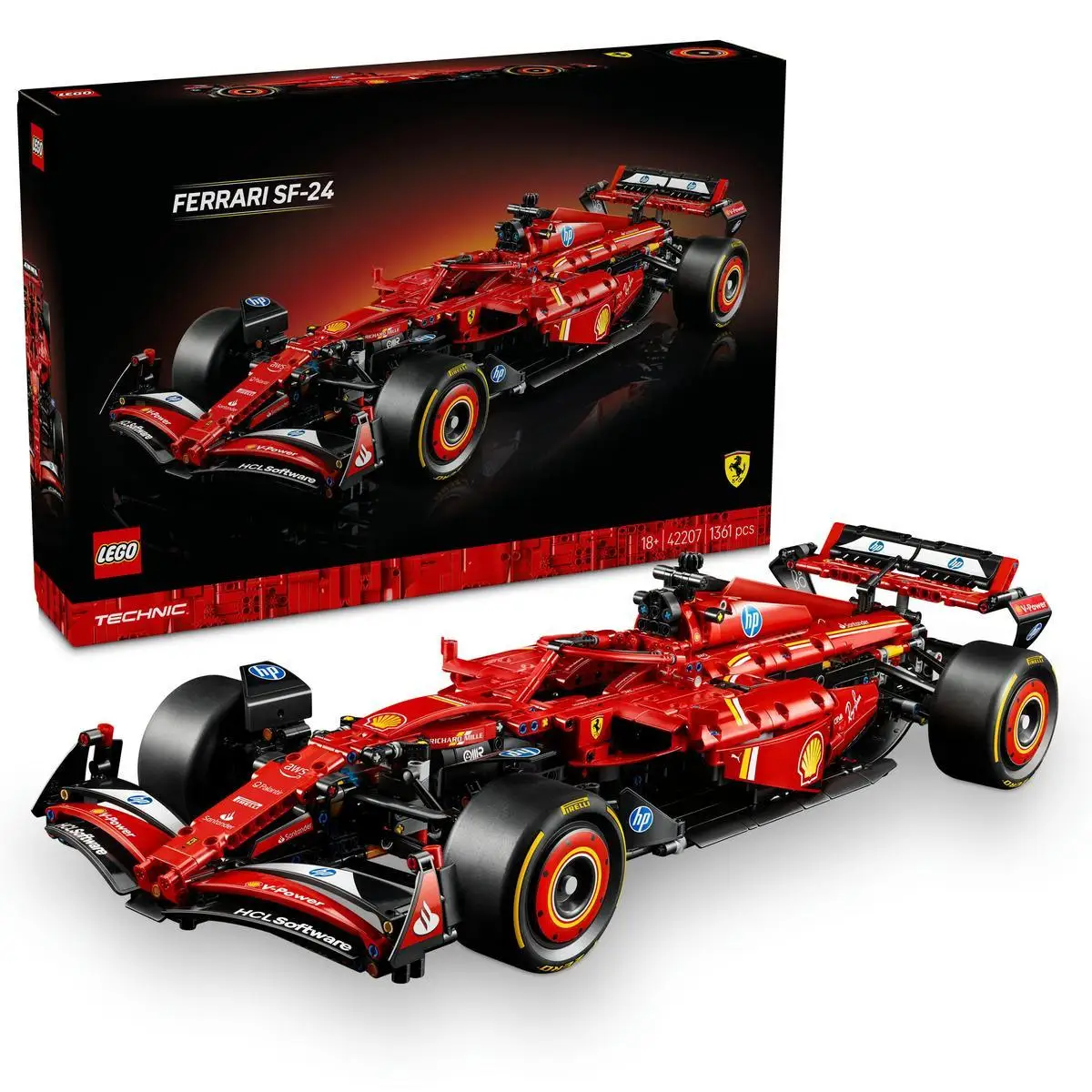 LEGO 42207 Technic: Coche Ferrari SF-24 F1, Maqueta de Const
