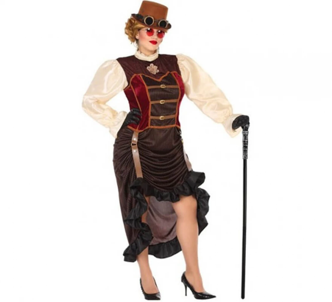 Women's Atosa Brown Steampunk costume