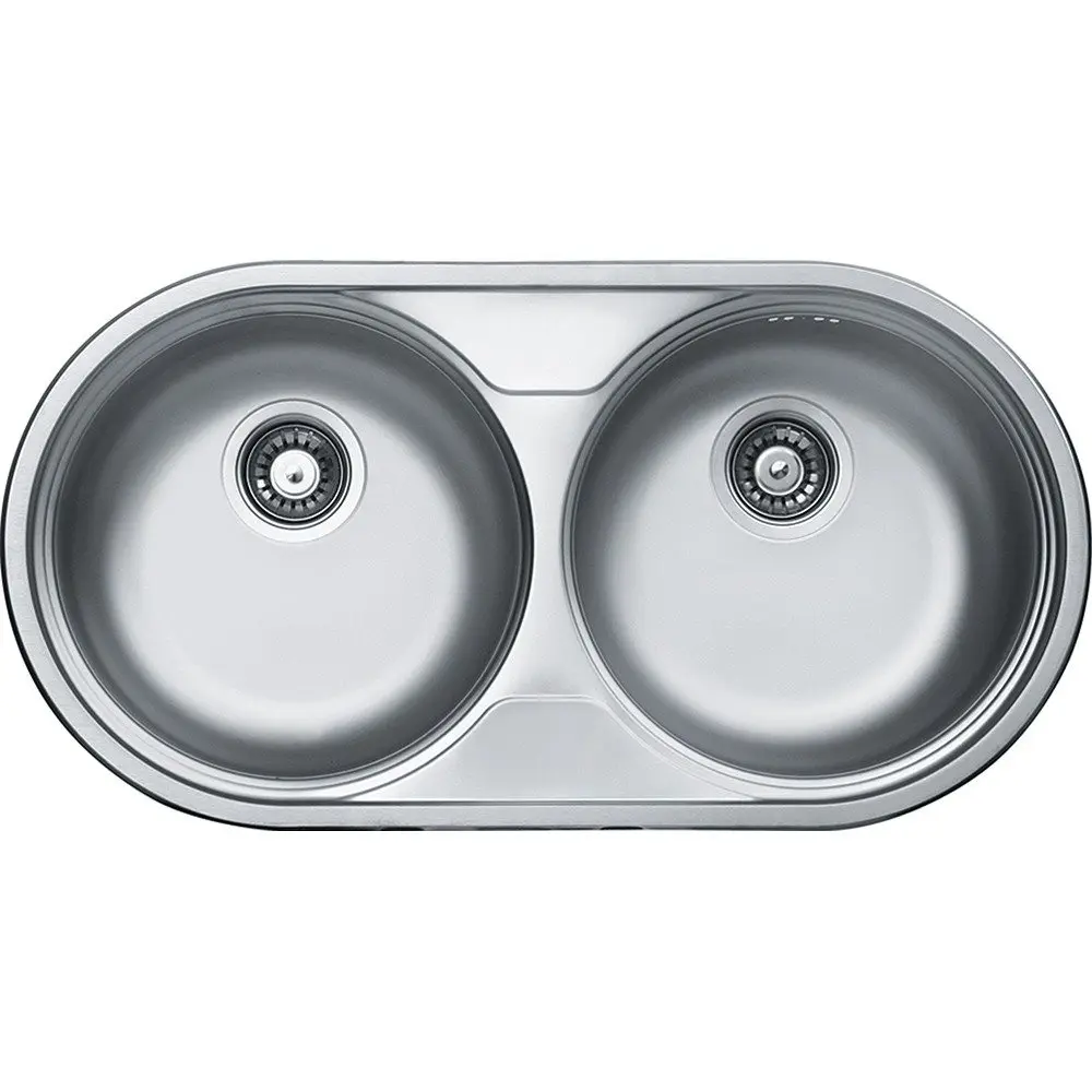 Fregadero MARCA Franke MODELO RAMBLA RAX-620-K DE 2 senos para mueble de 80cm