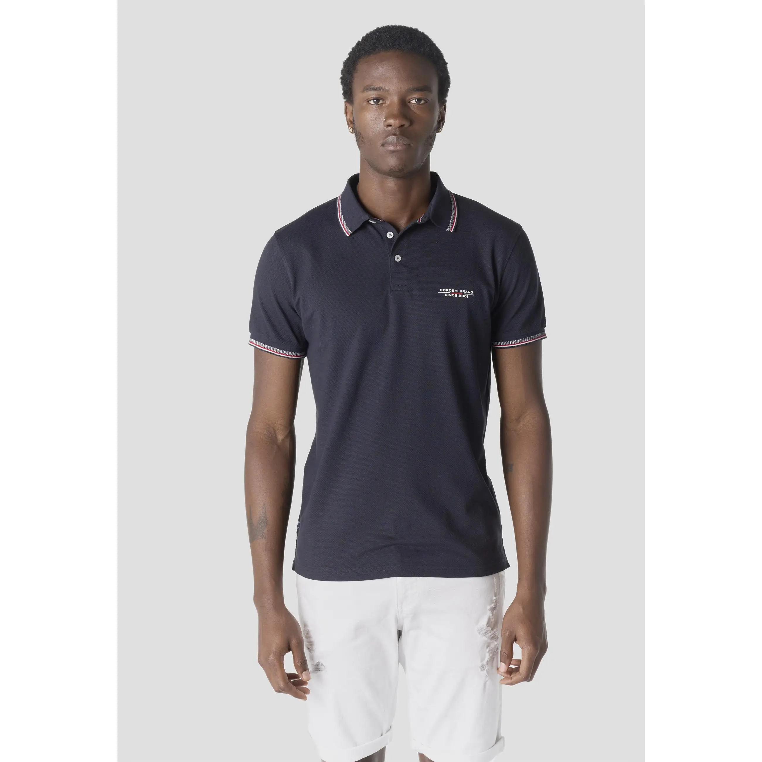 Koroshi Polo Hombre Manga Corta Náutico Algodón – Koroshi 2611PC26