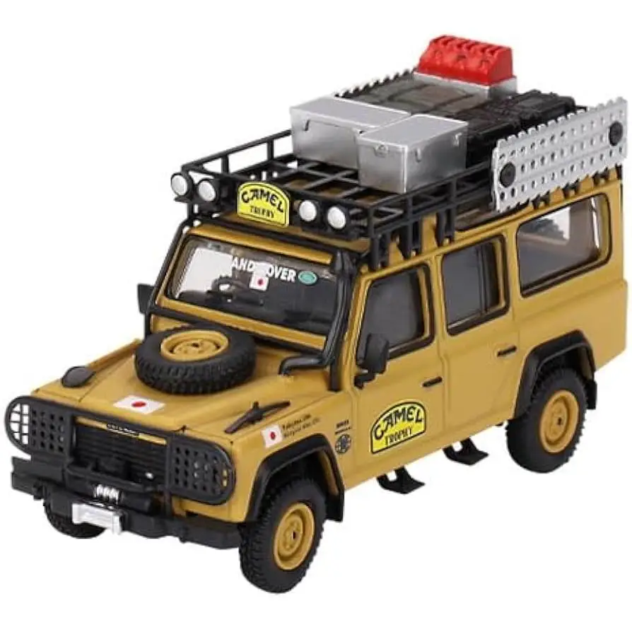 Mini GT Land Rover defend 110 1989 Camel Trophy Amazon Team Japan RHD Diecast Scale Model Car