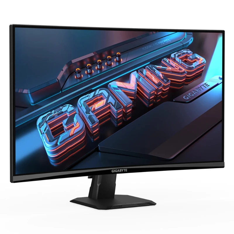 Gigabyte Gs27qca Monitor Curvo De 27" Para Gaming Qhd - 2560 X 1440, 180Hz, 1Ms, 250 Cd/M², Freesync, Compatible Con Hdr, Hdmi 2.0, Displayport 1.4