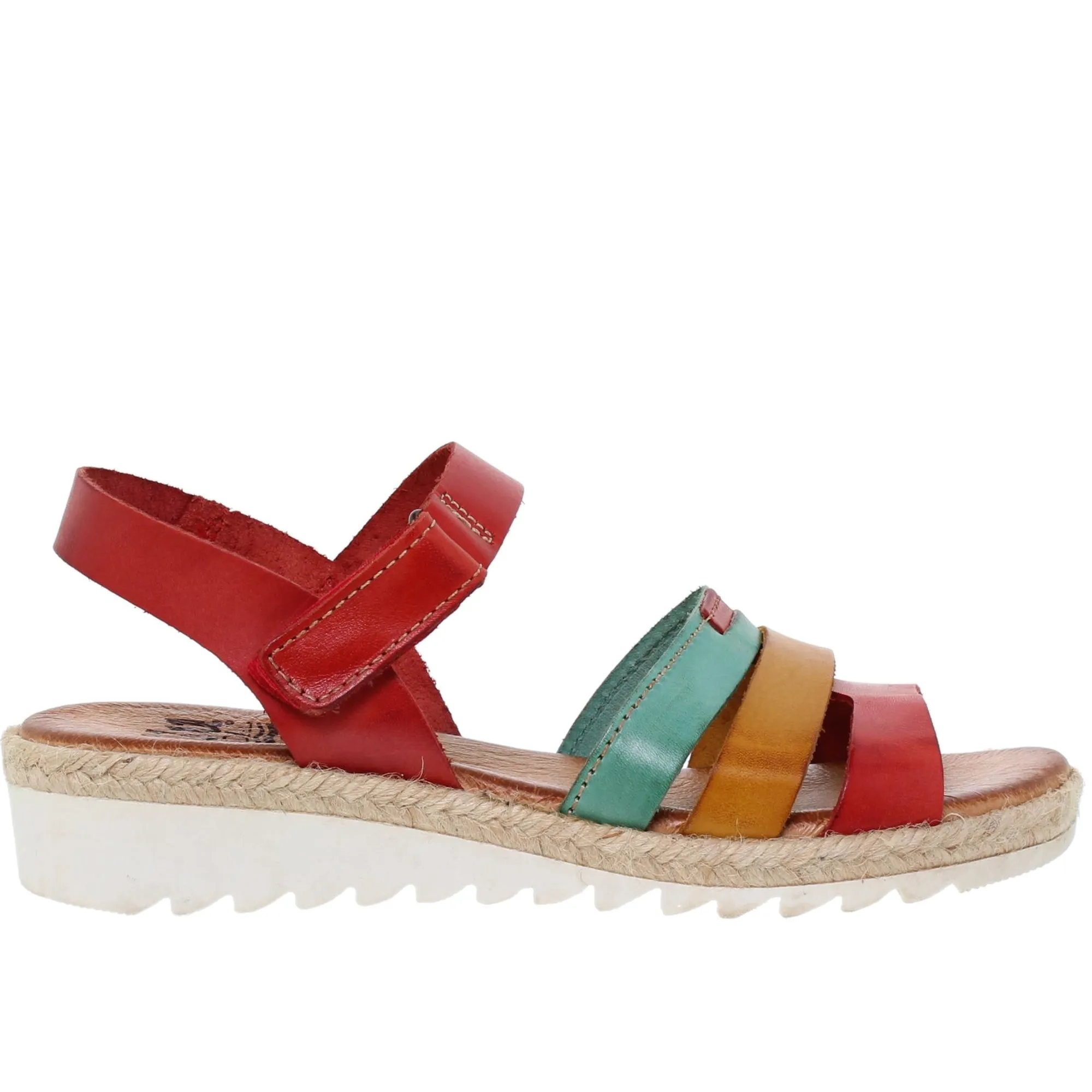 Sandalia Tiras Mujer piel Multicolor Blusandal 2898BLU - Fabricadas en España