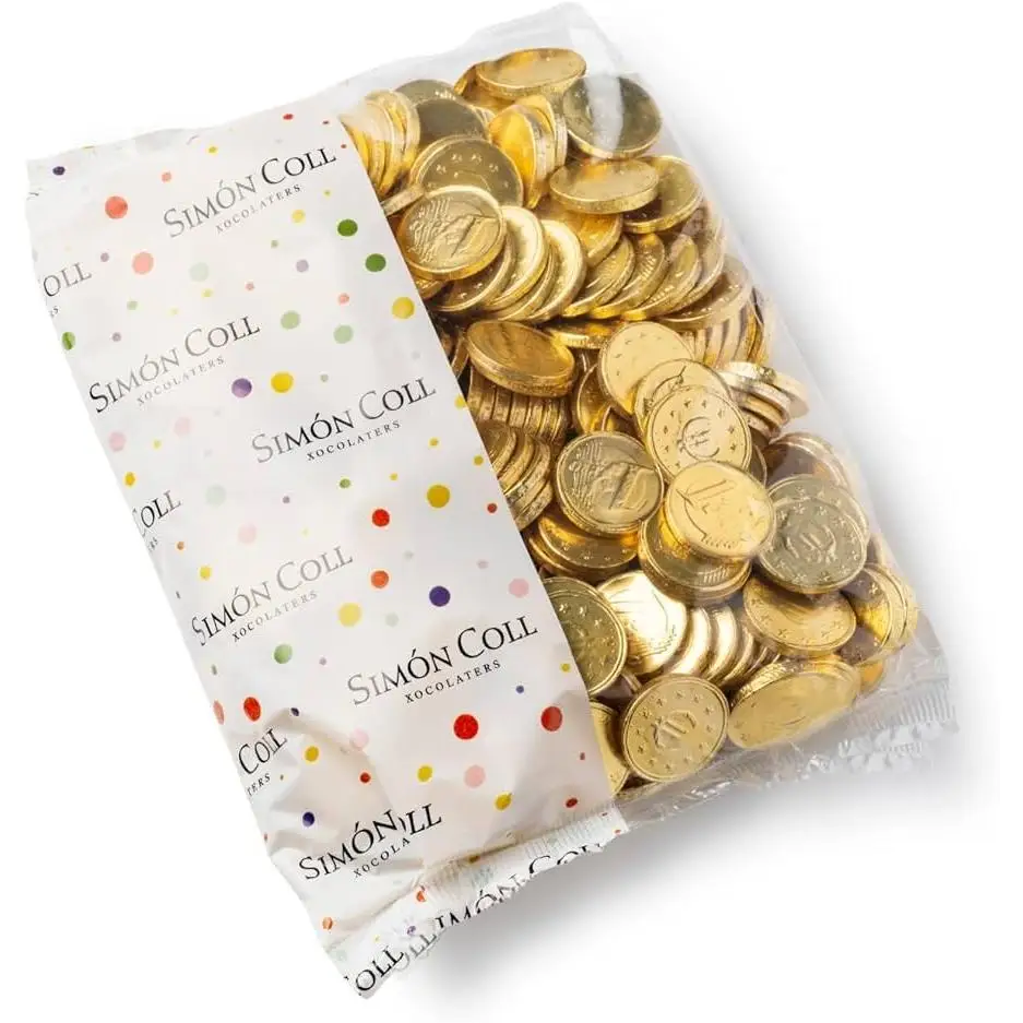 CHOCOLATES MONEDAS PEQUEÑAS SIMON COLL SIN GLUTEN BOLSA 300 UNDS