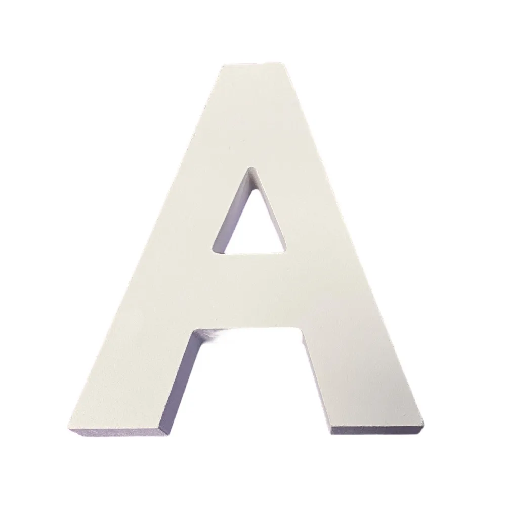 PlusHome Letras 15CM de Madera A-Z Mayúscula Decorativa Color Blanco