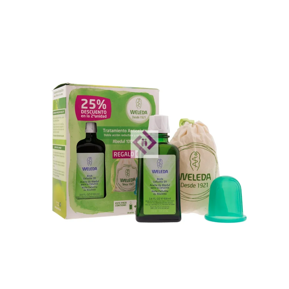 Weleda Aceite Abedul Anticelulítico Pack 2x100ml + Celulicup