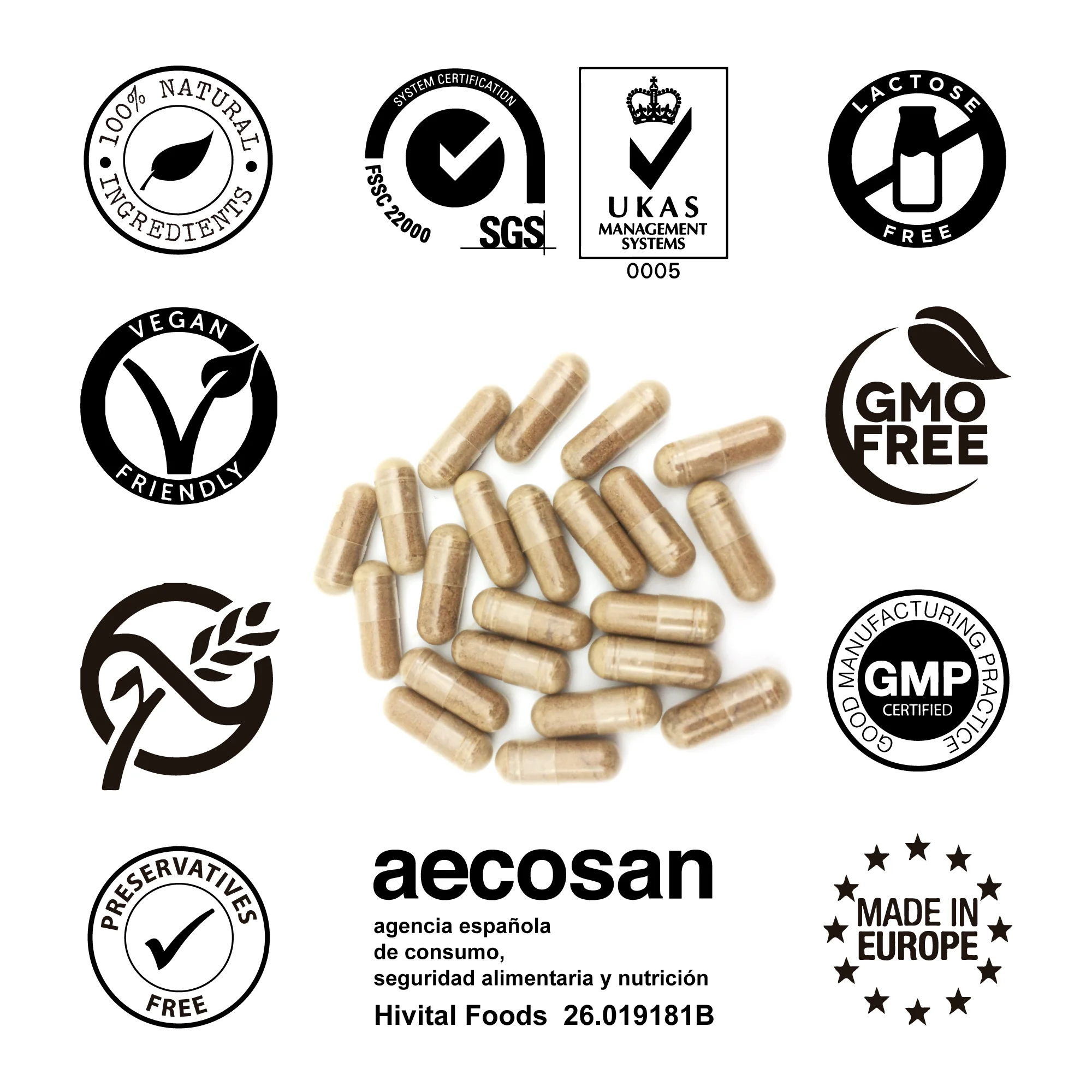 Ashwagandha 9000 mg. 180 vegan capsules for 6 months. Hivital