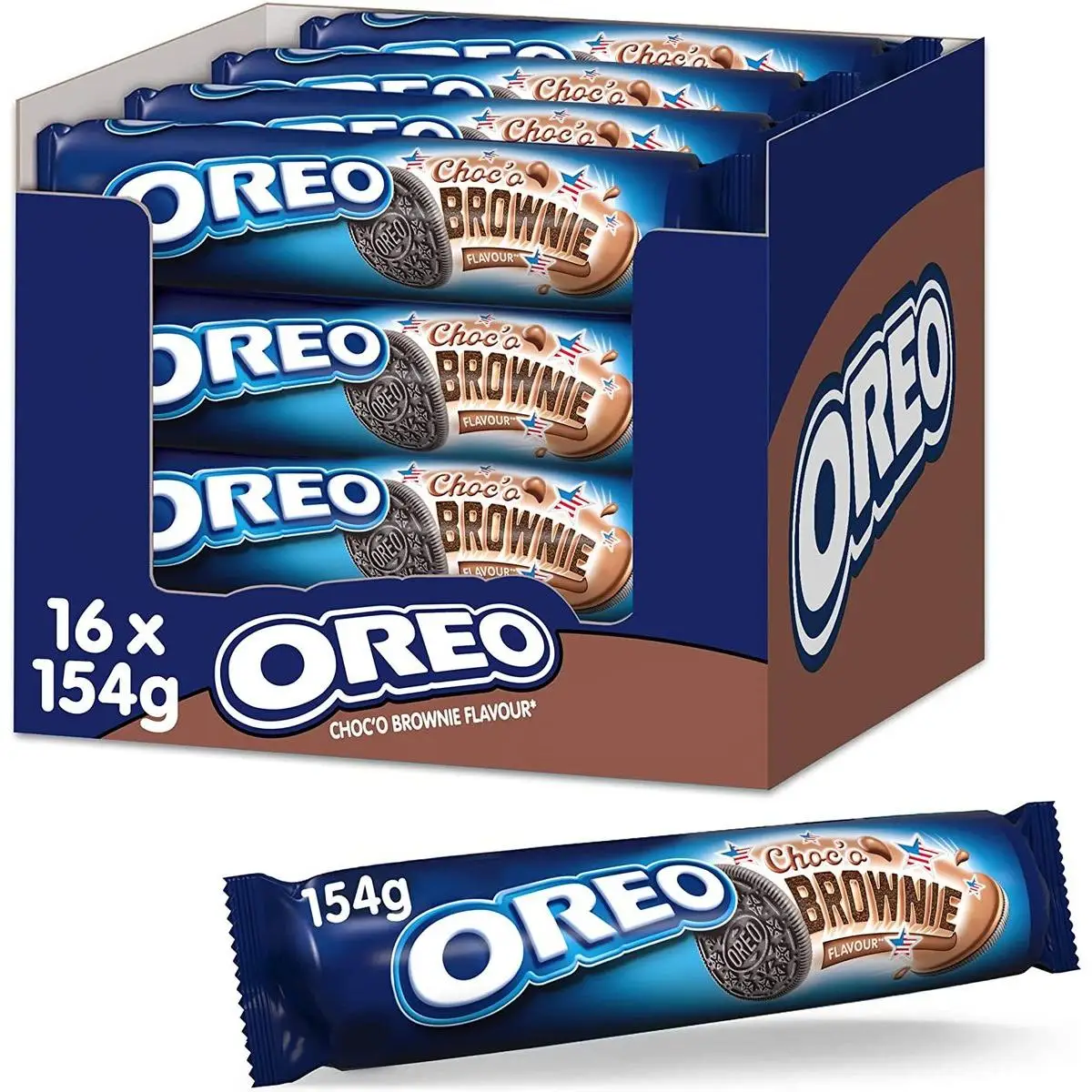 Oreo Choco Brownie 154gr x 16u Combina el sabor clásico de las oreo de siempre con un delicioso relleno