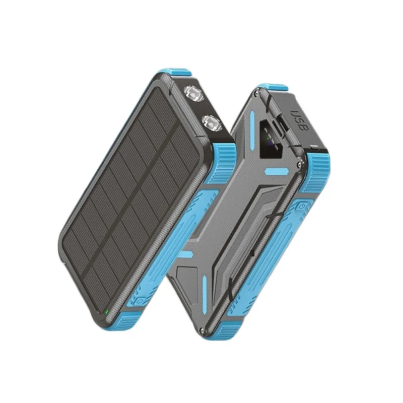 Power Bank Solar 20000mAh, Carga Rápida 22.5W, Batería Externa con Linterna LED, Panel Solar, USB-A y Tipo-C, Resistente para Camping y Viajes