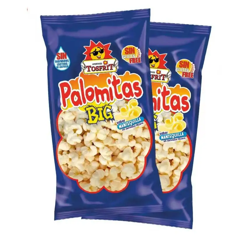 Tosfrit Aperitivos Palomitas de Maíz SIN LACTOSA Horneadas Sabor Mantequilla - Palomitas Sabor Kétchup - Manchitos