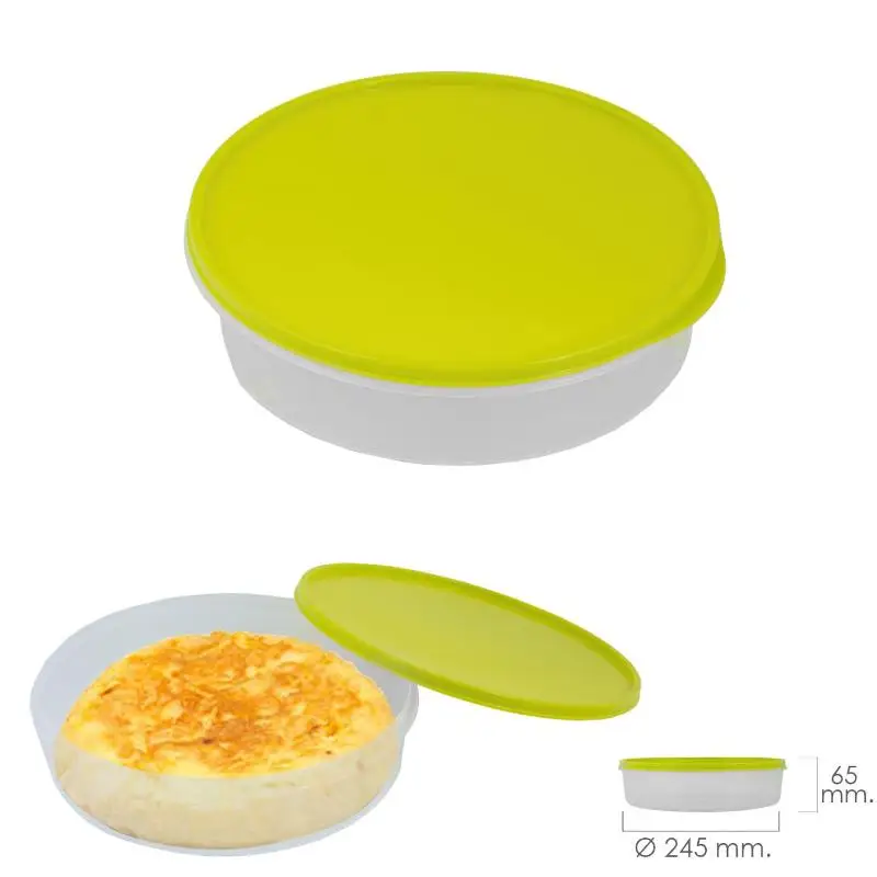 Fiambrera para tortillas redonda ø 24.5 cm. 2 litros