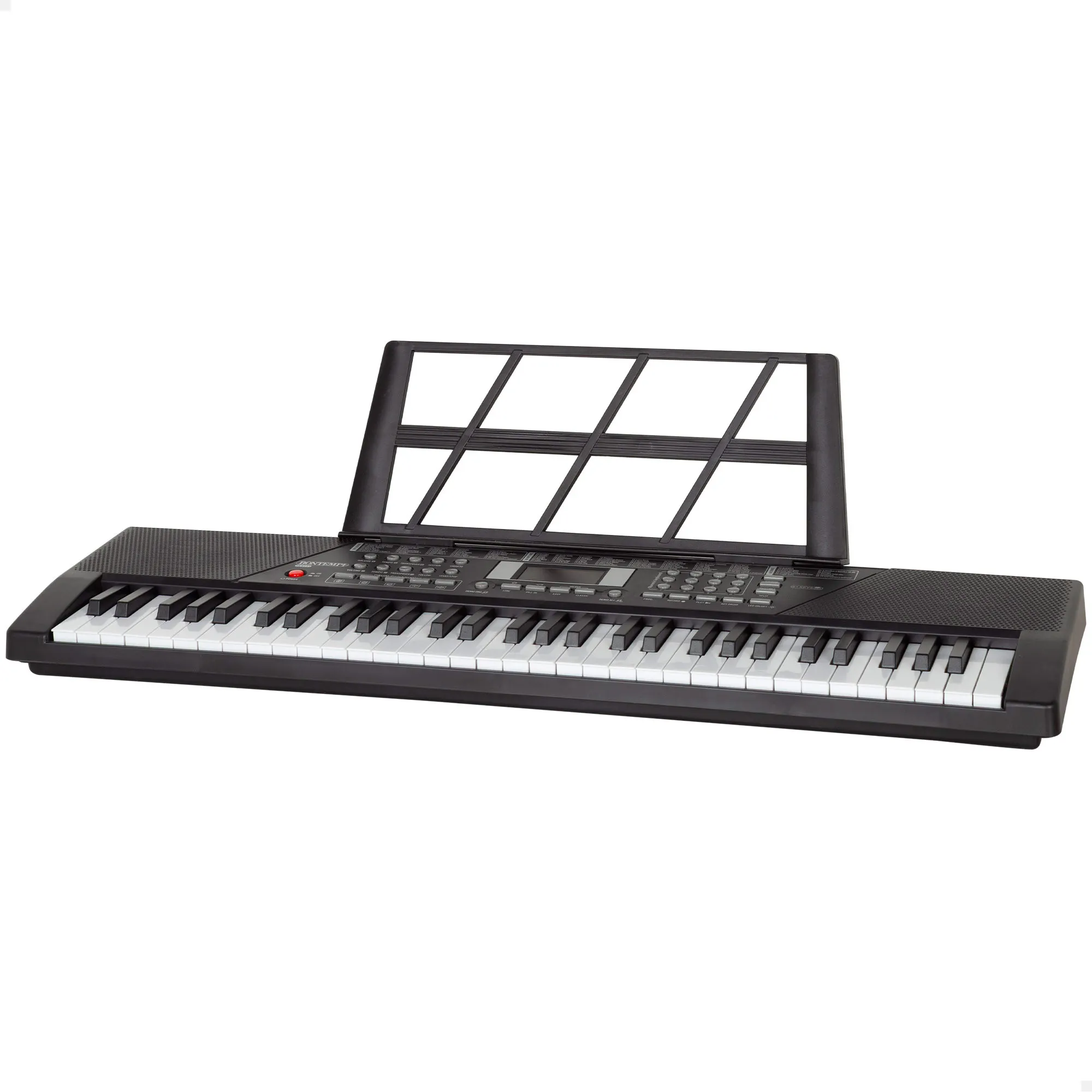 Bontempi - Teclado musical para niños de 61 teclas, con atril, teclas iluminadas, 200 sonidos, 200 ritmos, 60 demos, 3 niveles aprendizaje, cable USB, órgano electrónico infantil, piano electrónico