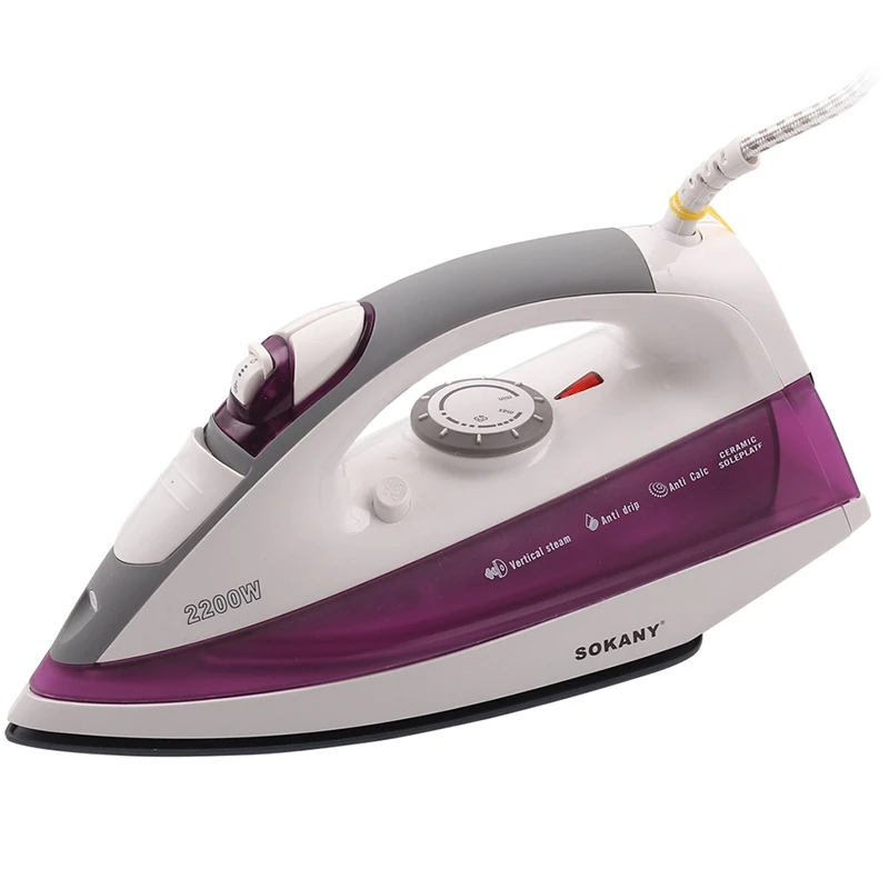 Sokany dy-186 steam iron 2200w purple.