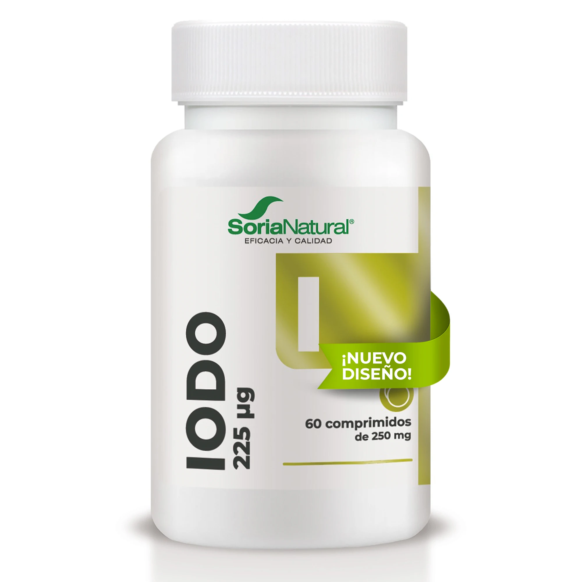 Soria Natural Iodo Liberación Sostenida - Ayuda a Controlar el Metabolismo - 60 comprimidos de 250 mg