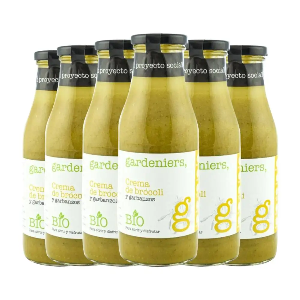 Gardeniers broccoli and chickpea cream 490g pack of 6 jars. Total 2.94 kg