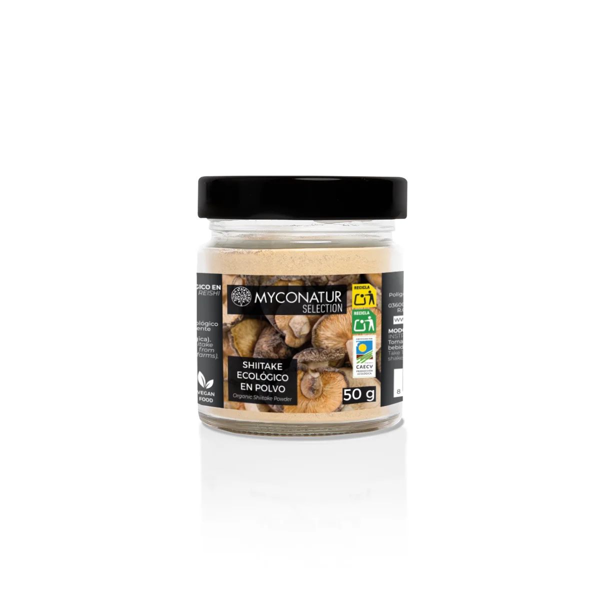 Shiitake Ecológico en Polvo Myconatur 50g | Shiitake eco | Shiitake en polvo | 50g