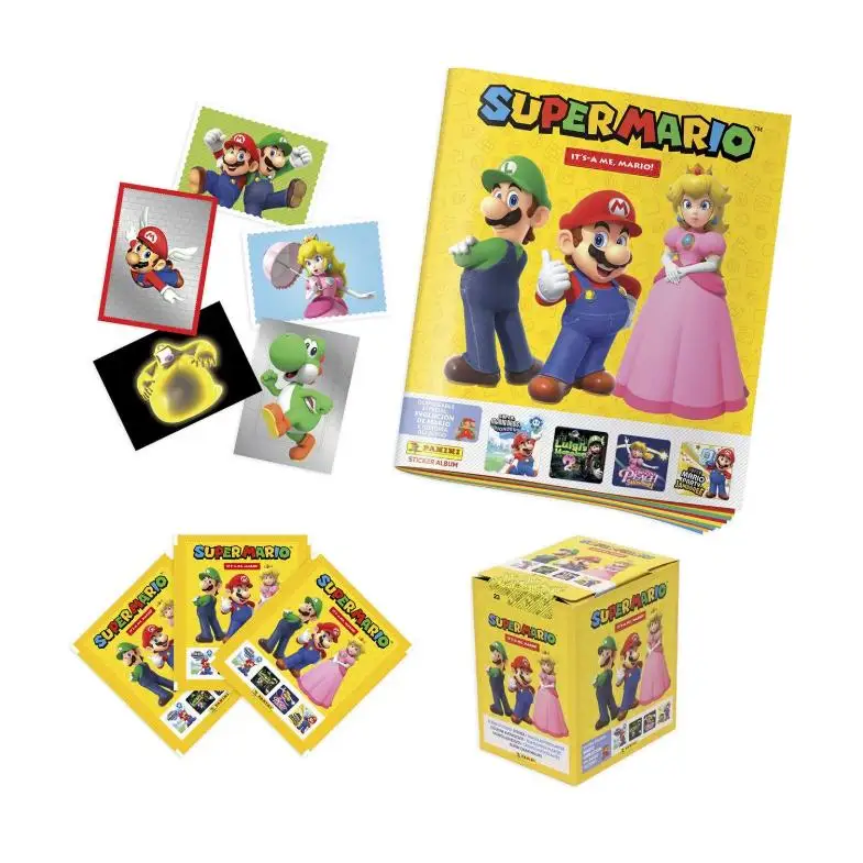 PANINI Super Mario It's-a me, Mario! 2026 - Caja 50 sobres o  Album + caja 50 sobres para elegir - Colección Oficial Panini Garantizado