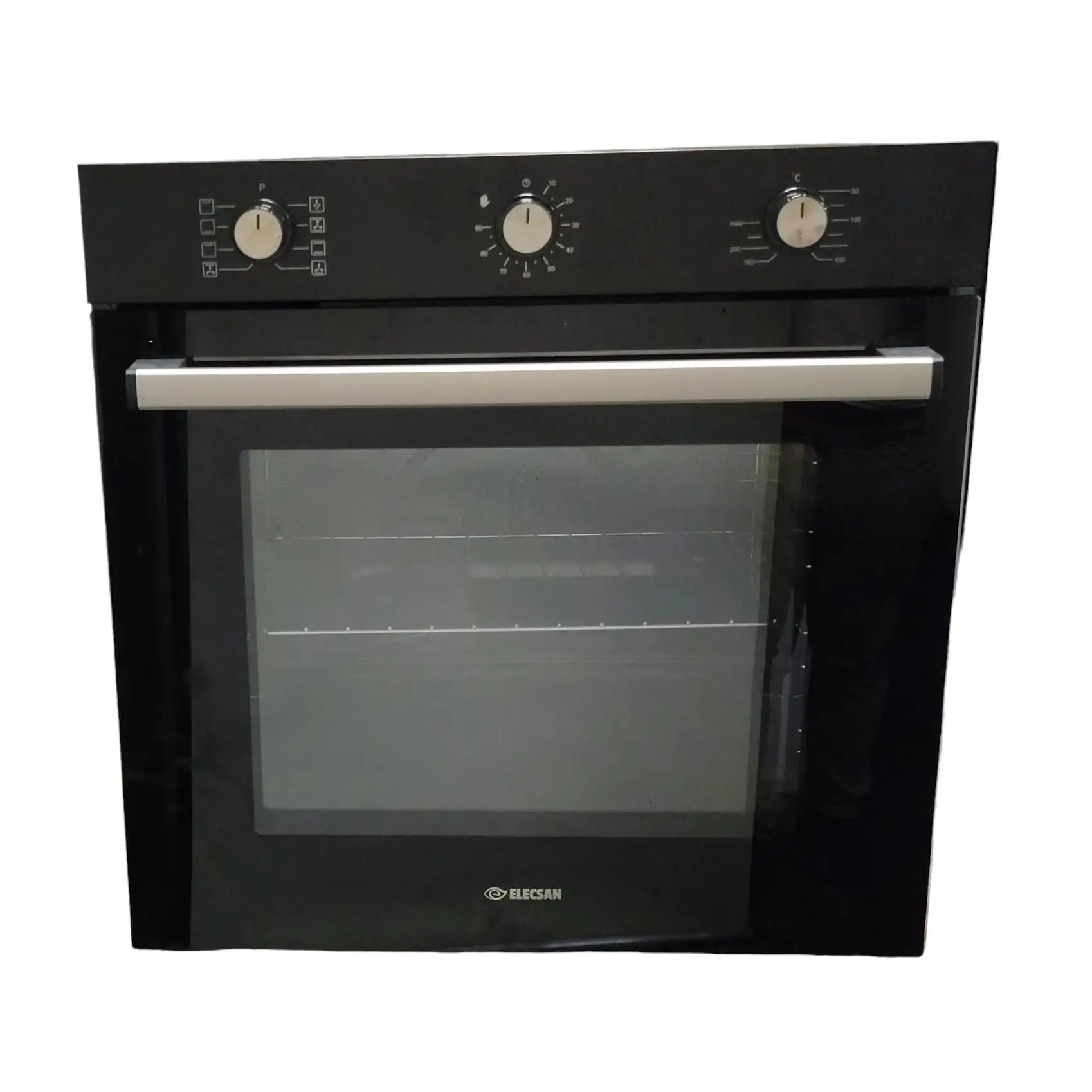 ELECSAN socket/integration oven, size XXL 76 litres, black COLOR, with ventilation.