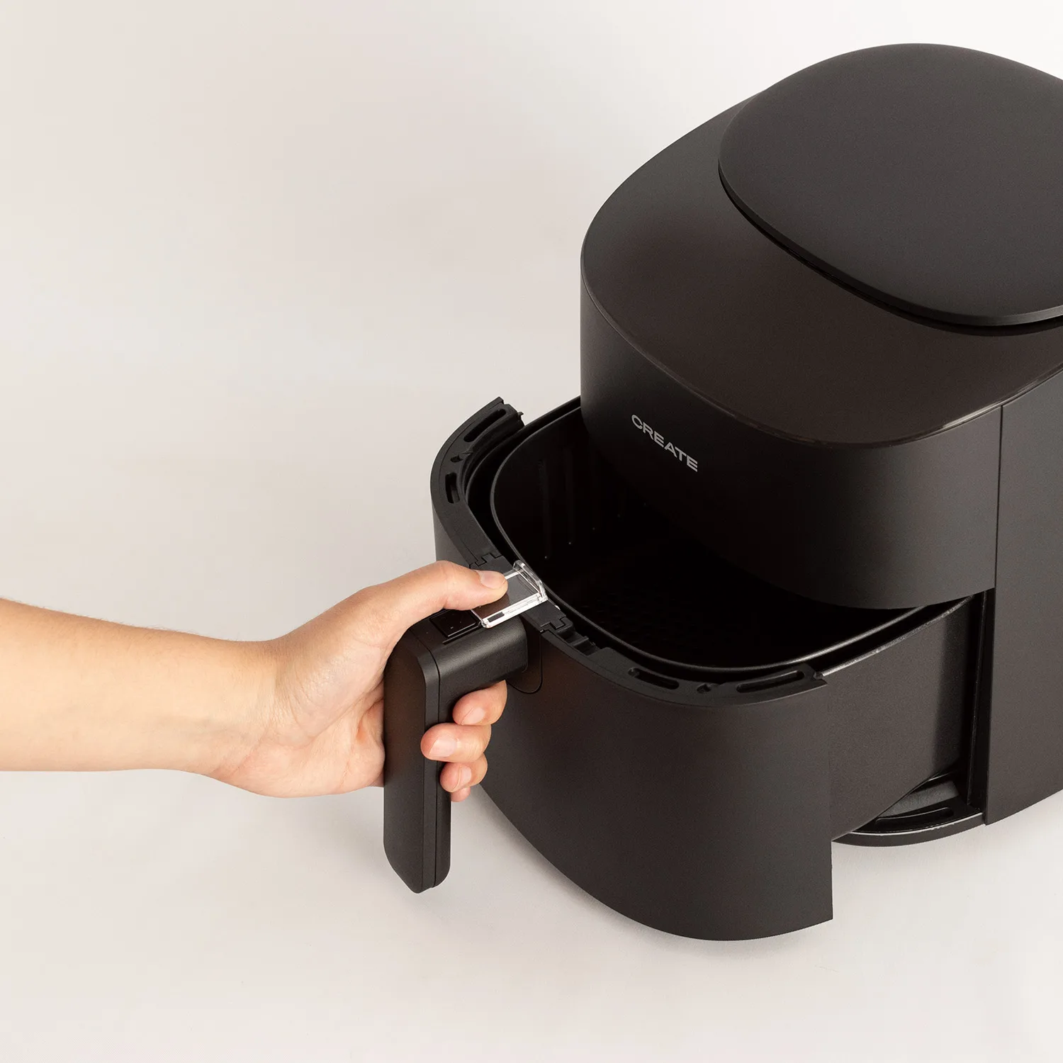 Create - 3.5l oil-free fryer - 8 programs, stainless steel, 220 ° C - air fryer pro compact