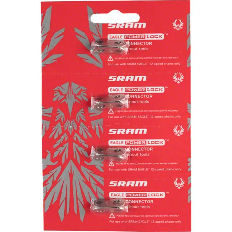 SRAM | Eslabón De Cadena Eagle Powerlock  4uds  Plata - Pack 4 Powerlock Sram Conector  Compatible con: cadenas de 12v Color: Plata