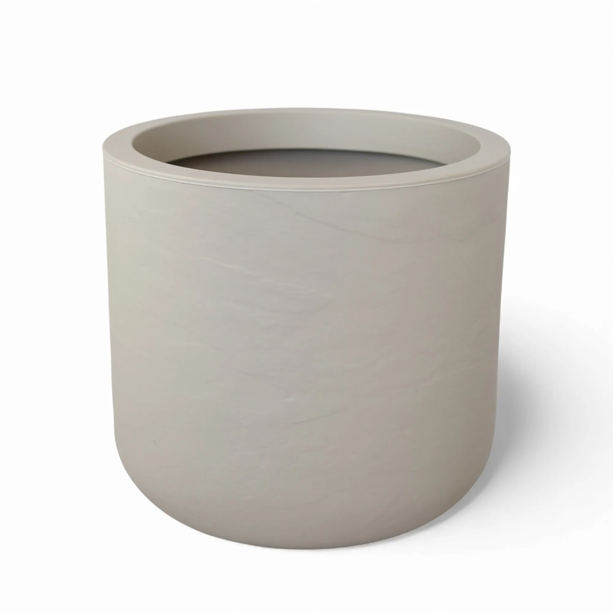 Macetero Grande - PINCHO - Maceta Grande, Macetas Plastico, Maceta Interior anti-UV, Tiestos Para Plantas Exterior - Ø 50×50 cm, Blanco Efecto Piedra, PE/PP, Interior y Exterior