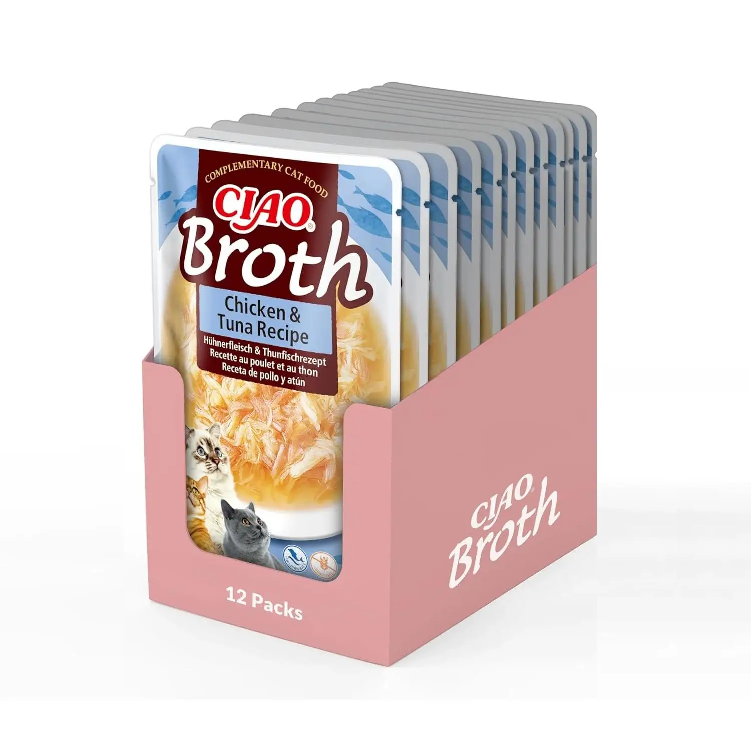Churu Broth Sopa De Pollo Con Atún En Sobre Para Gatos - 12 unidades x 40gr