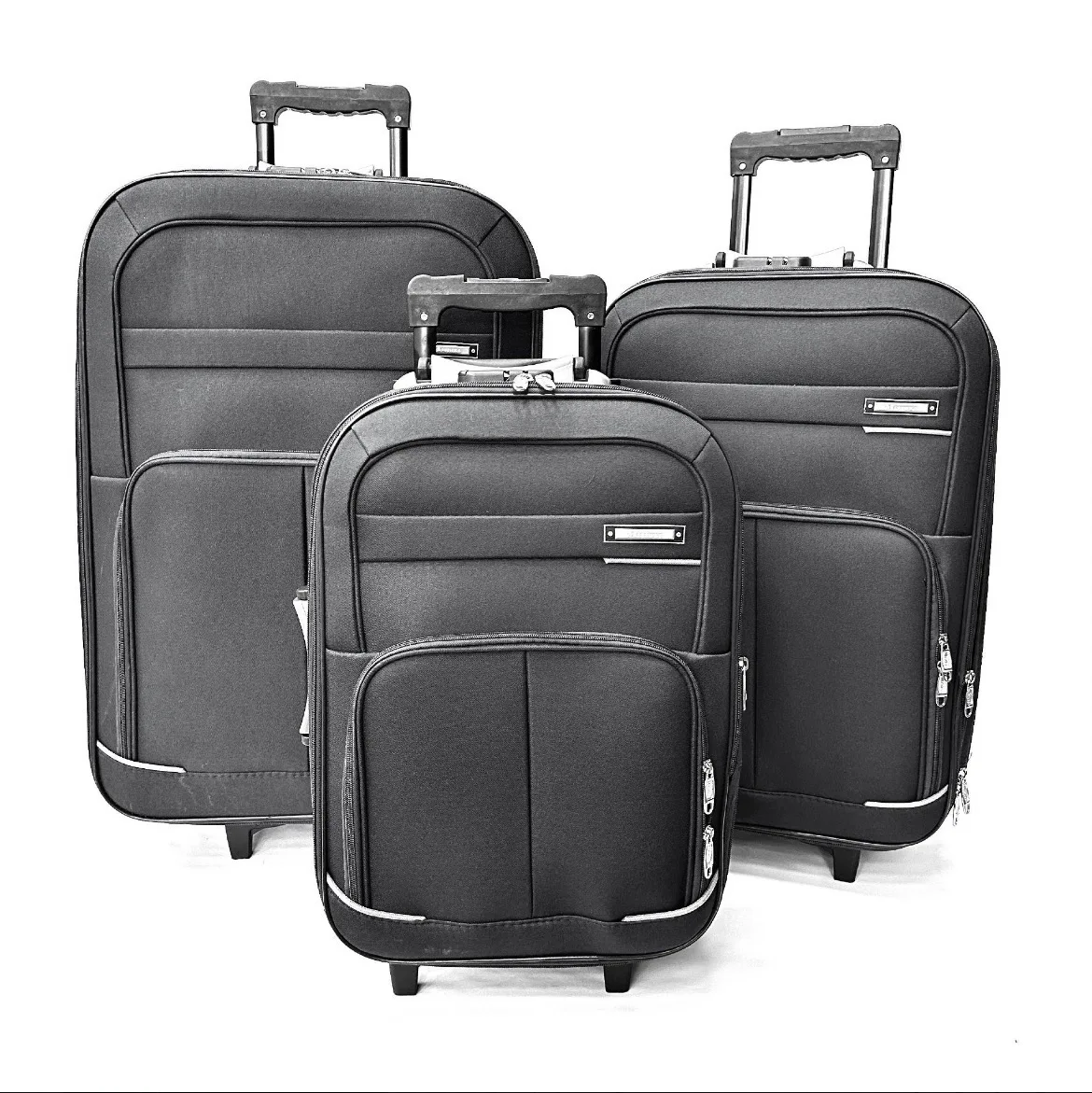 High capacity expandable suitcases with 2 Wheel-large L number combination lock (78cm x 52cm x 32cm, 23-28kg), medium M (68cm x 45cm x 28cm, 18-23kg) and cabin S (52cm x 32cm x 20cm) 10-12kg