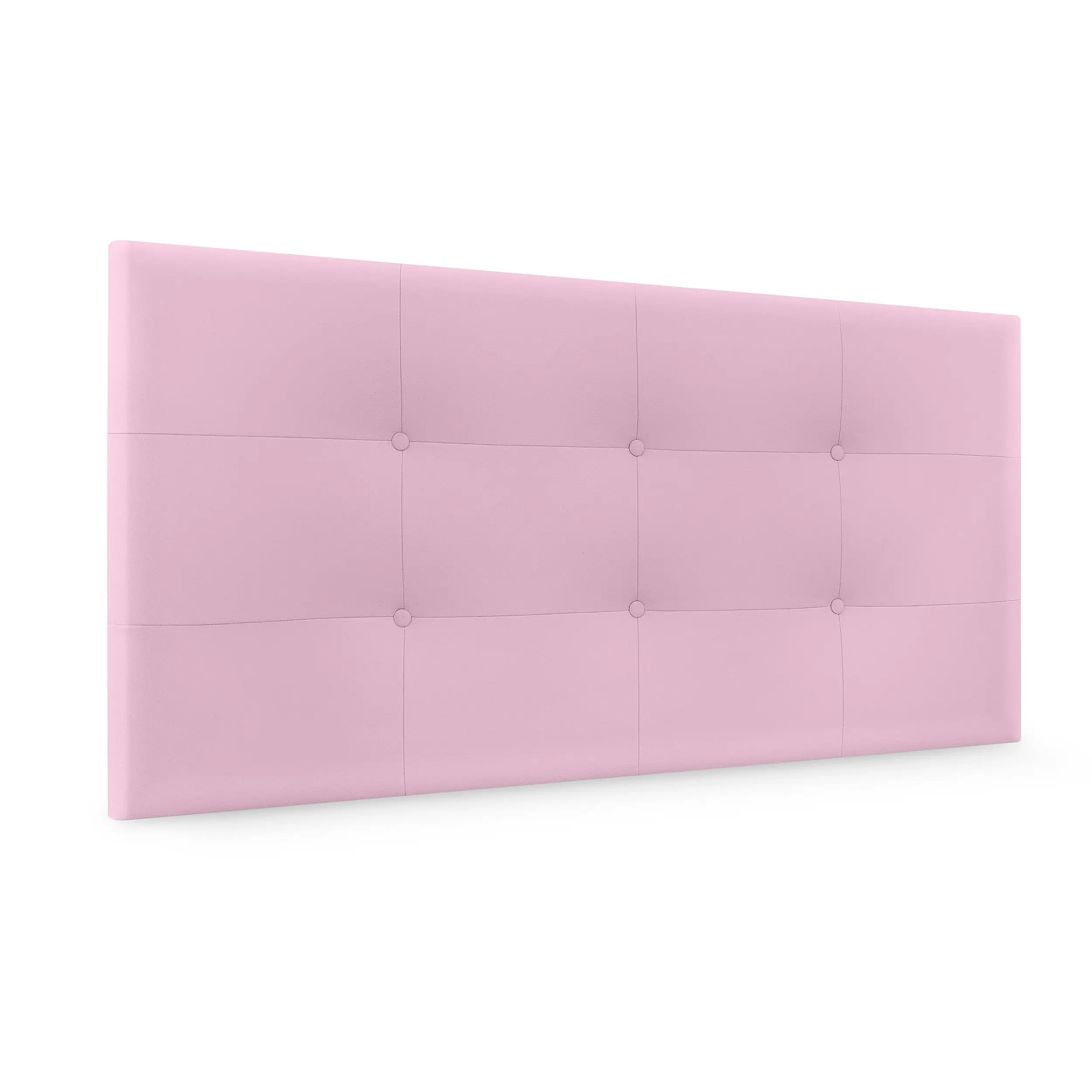 DHOME Cabecero Capitone Tapizado Polipiel o Tela Acualine con 8cm de Grosor Cabezales de Cama Acolchado Capitoné Cabeceros de Cama (Rosa Polipiel)