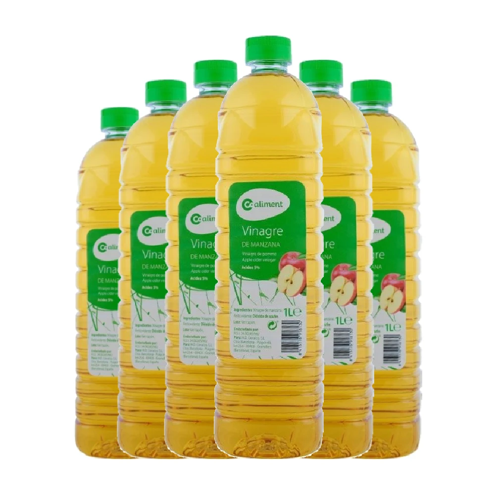 Vinagre de manzana Coaliment 1 litros pack de 6 botellas
