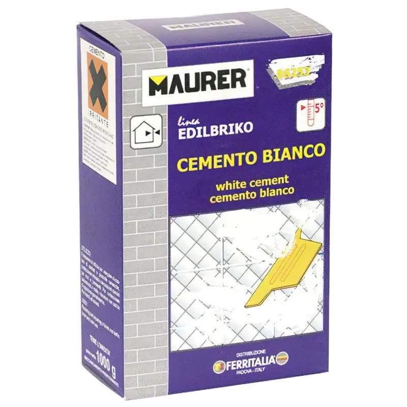 Edil cemento blanco maurer (caja 1 kg.)