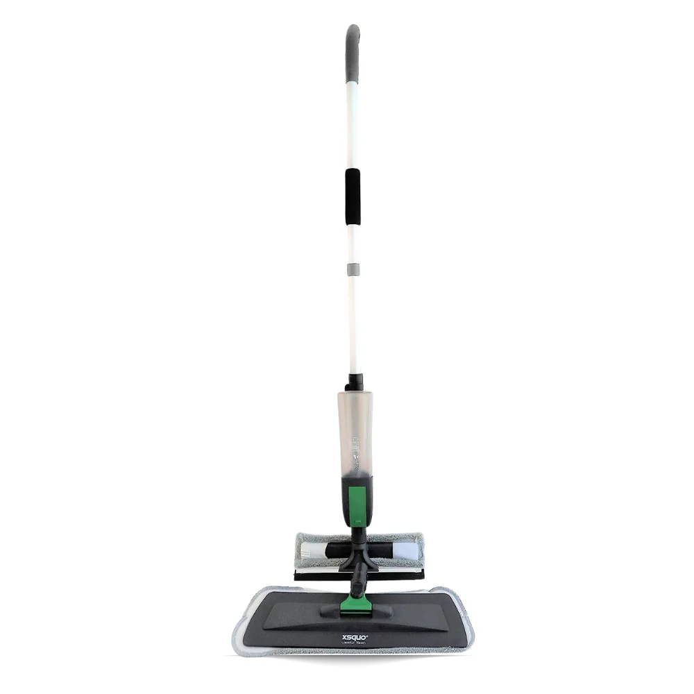 Xsquo Useful Tech. Quick Mop Without Water Bucket with Special Accessory for Cleaning Windows, Mirrors and Other Surfaces. Easy Clean Twin.