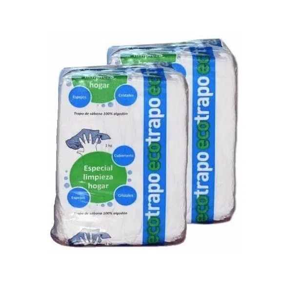 Trapos ecotrapo de sábana de algodón especial para limpieza multiusos o cubremopas. Pack 2 kg