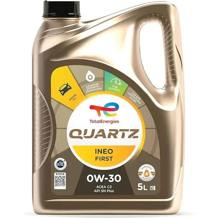 Total Quartz Ineo First 0W-30 Fully Synthetic Low Saps Car Motor Oil, 5L