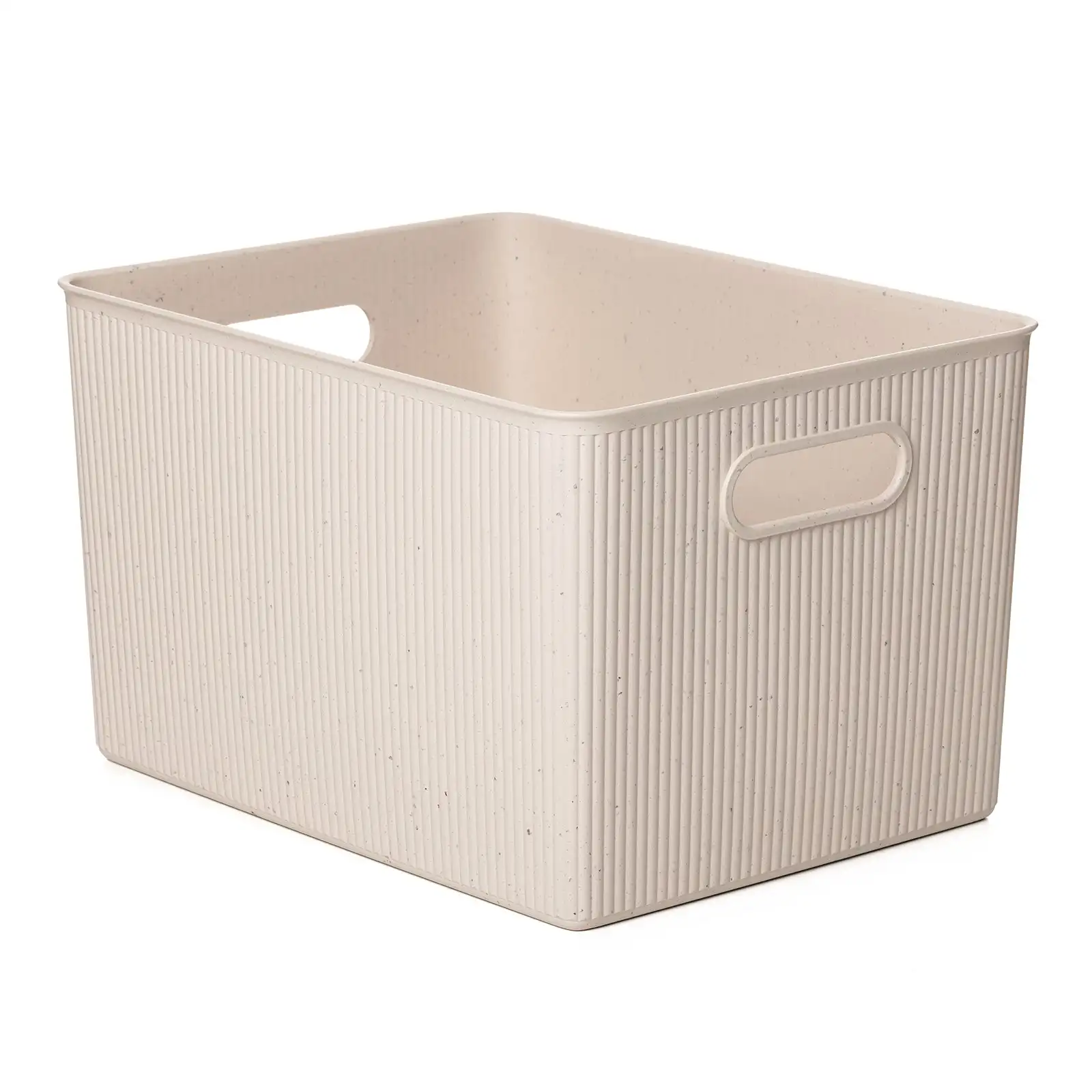 TATAY EcoHome - Cesta de Ordenación Rectangular Tamaño XL de 22L Baobab. Beige