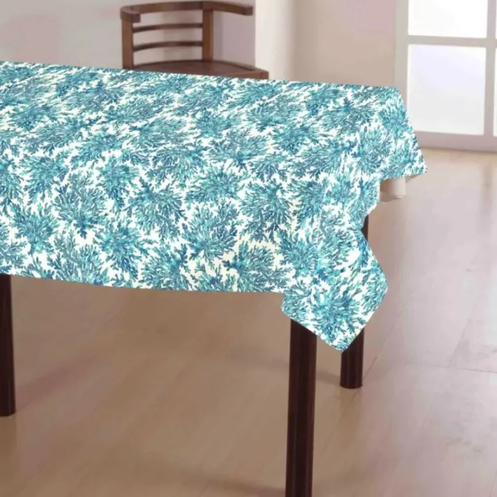 Mantel Hulehule Tex - Anti manchas Impermeable la Resinada Lavable Elegante Azul Coral y Negro - CORAL