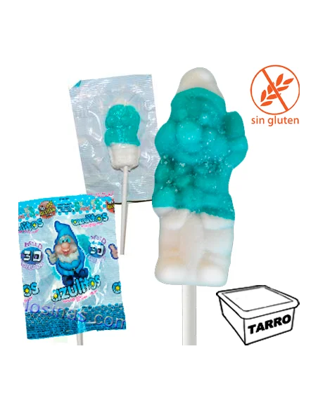 Sugar magic - smurf flavored stick candies - 100 gluten free units