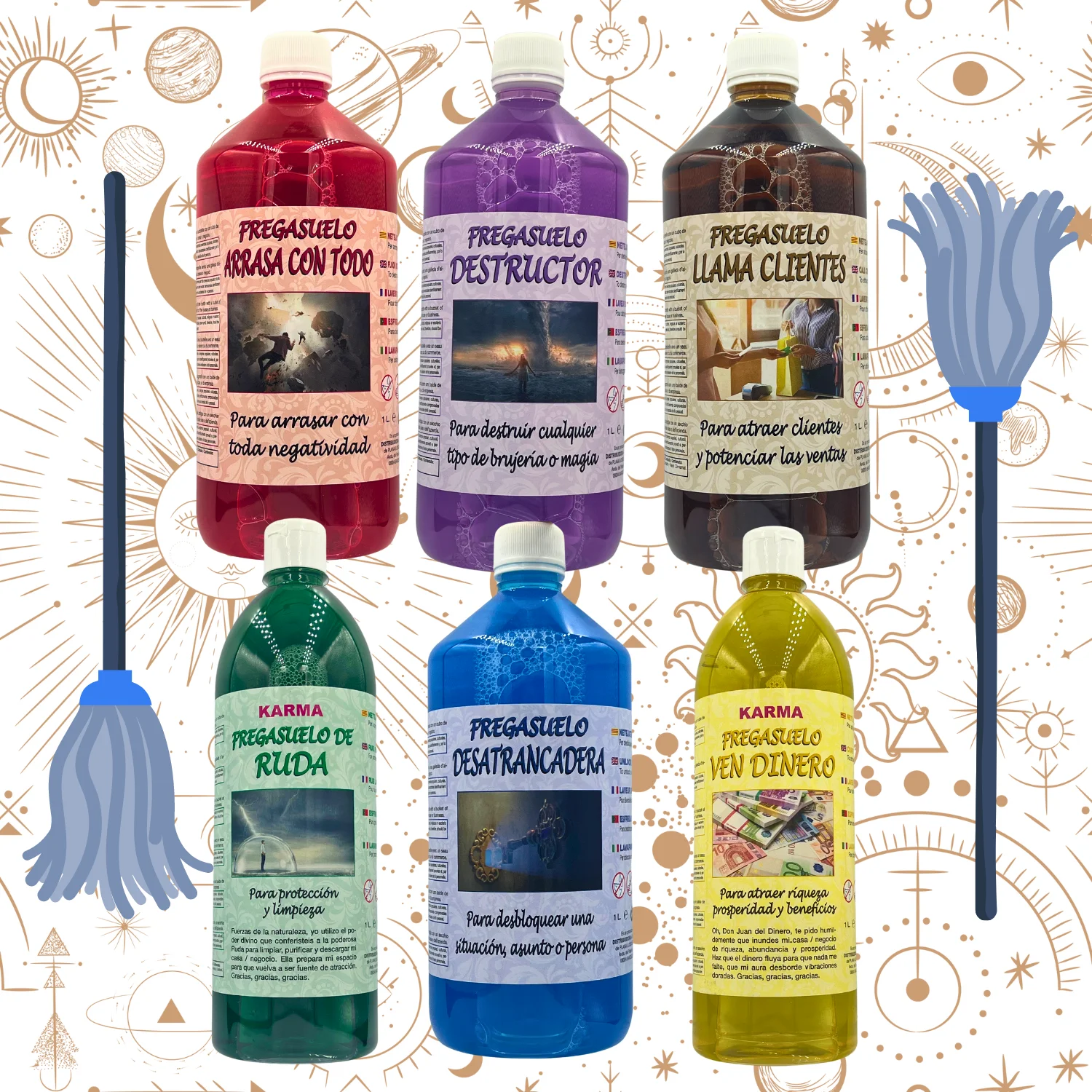 Ruda Floor Cleaner: Spiritual Cleaning and Protection (1L) - This concentrated esoteric liquid from KARMA purifies your home from negative energies and creates a protective barrier against negativity, ideal for any surface. #4